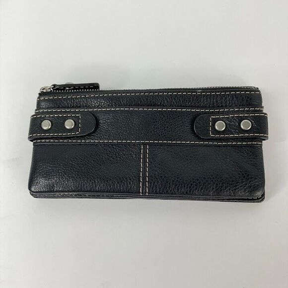 Women's Fossil Wallet VINTAGE  Beige Stitching SOFT  Leather 7 X 4'' - Picture 1 of 10